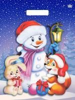 НГ Пакет с вырубной ручкой (31х40)-60 Веселые друзья 50/500