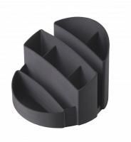 Подставка-органайзер 133х133х80мм 8 отделений черная Омега 1/12