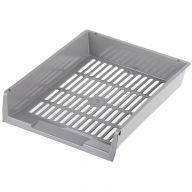 Лоток горизонтальный для бумаг 340х270х70мм серый OfficeSpace 1/5/20