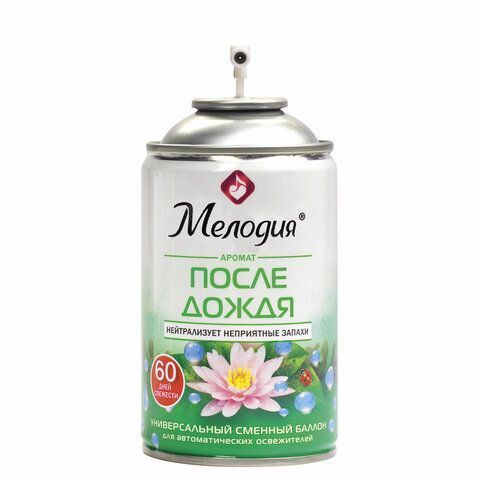 Картридж аэрозольный 250мл МЕЛОДИЯ После дождя для автом освеж универ сух расп 1/6 (клиент)