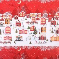 НГ Бумага подарочная 70х100см глянец А в городе зима 75г/м 10/300