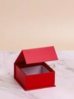 Подарочная коробка Квадрат 10х10х5см с магнитом красная 1/1