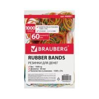 Резинка банк 1000гр 60мм цв натуральный каучук BRAUBERG 1/20