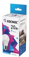 Лампа светодиодная 20W 4500K E27 220V A60 груша Космос 1/10/80
