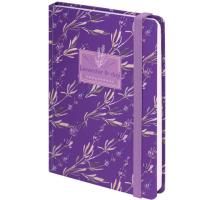 Ежедневник А5 145х203мм 128л недатир с резинкой BRAUBERG Лаванда 1/16
