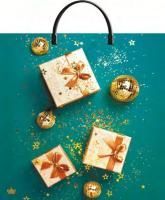 НГ Пакет с пластмассовыми ручками (36х37)-100 Золотые подарки ТИКО 10/100