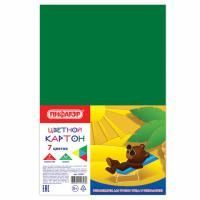 Цветной картон А4 7л 7цв немелованный (матовый) ПИФАГОР 1/60