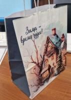 НГ Пакет подарочный крафтовый (35х26х15) с крученой ручкой Время чудес 1/250