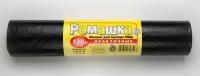 Мешок для мусора 120л рулон ПВД (68х105)-30 черный Ромашка ПРАКТИЧНЫЕ МПласт(25шт) 1/10 