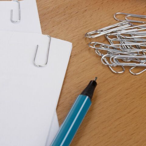 Скрепки 50мм 50шт большие оцинкованные в картонной коробке STAFF 1/10/300