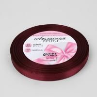 Лента атласная 10мм 23м спелая вишня 1/10/800