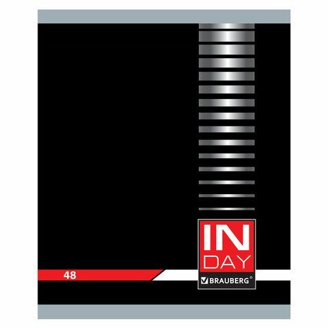Тетрадь 48л А5 клетка скоба INDAY BRAUBERG 1/10/100