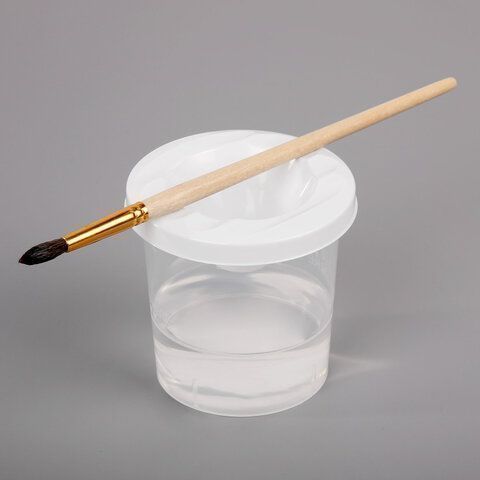 Стакан-непроливайка ПИФАГОР белый прозрачный 1/50