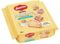Продукты, Заварные мини-пышечки в белой глазури 240 г 1/6