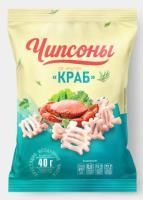 Продукты, Чипсоны чипсы со вкусом краба 40 г 1/28