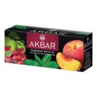 Продукты, Чай Акбар черный Садовые фрукты 25 пак 1/4
