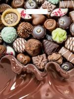 Пакет с вырубной ручкой (31х40)-60 Шоколадные конфеты ламинат Тико 50/500