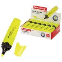Текстмаркер желтый 1-5мм скошенный наконечник BRAUBERG DELTA 1/12