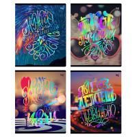 Тетрадь 48л А5 клетка скоба Яркие мысли BG 1/4/56