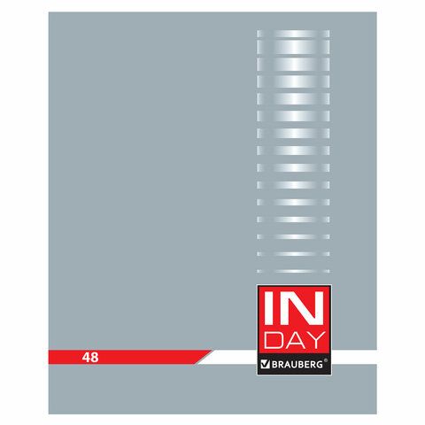 Тетрадь 48л А5 клетка скоба INDAY BRAUBERG 1/10/100