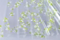 Ролик 70см х8м пленка полипропилен с рисунком Анютины глазки бело-салатовый 1/10