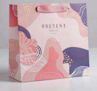 Пакет подарочный бумажный (22х22х11) ламинир Present for you 1/450 Пакет подарочный бумажный (22х22х11) ламинир Present for you 1/450