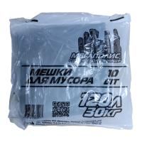 Мешок для мусора 120л ПВД (70х110)-30 30кг (10шт в пачке) Мегаполис 1/20