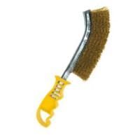 Щетка стальная с пластмассовой ручкой 1/12