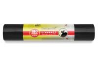 Мешок для мусора 180л рулон ПВД (90х110)-27 черный Стандарт 50г Ромашка (10шт) 1/20
