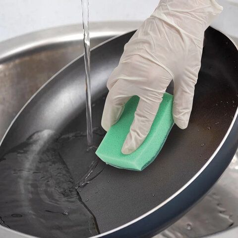 Губка для посуды (10шт) 96х64х27мм ЛАЙМА 1/36