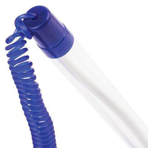 Ручка шариковая настольная синяя на пружинке на подставке STOP PEN 1/100/500