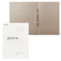 Скоросшиватель картон белый BRAUBERG плотность 440 г/м2, до 200 листов 1/100