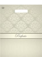 Пакет с вырубной ручкой (30х37)-90 Перфекто Бежевое серебро Тико 25/400