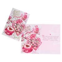 Открытка 12х18см Поздравляю ! конфеты, цветы 1/10