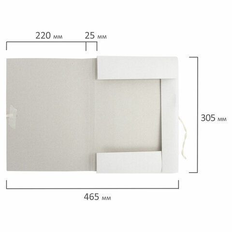 Папка для бумаг на завязках картон до 200л 280г/кв м Офисмаг 1/200