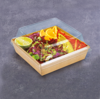 Крышка для контейнера 950мл 165х165х40мм OneClick прозр купольная 1EA 50/300 