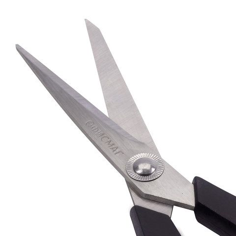 Ножницы 140мм метал черно-красные резиновые вставки SOFT GRIP ОФИСМАГ 1/12/288