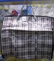 Сумка хозяйственная с молнией (55х50+28) Клетка 1/120