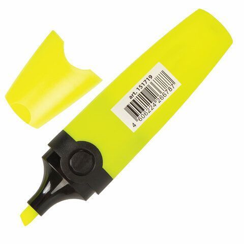 Текстмаркер желтый 1-5мм скошенный наконечник BRAUBERG DELTA 1/12