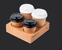 Держатель для стаканов OSQ Cupholder family 180х180х50 крафт 25/250 