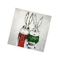 Салфетки (20х20) 2-сл Арт Букет Кролики (30) 1/26