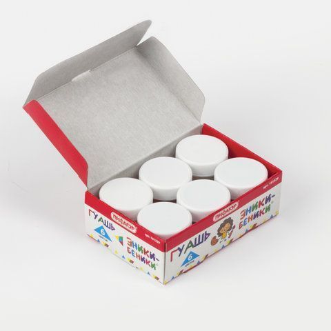 Гуашь 06цв 10мл ЭНИКИ-БЕНИКИ Пифагор 1/48