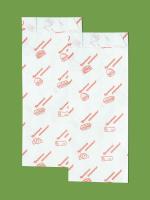 Пакет бумажный белый 220х90+40 38гр/м2 V-дно Приятного аппетита под шаурму 100/1600