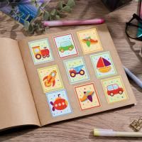 Наклейки бумажные с раскраской Машинки 11х15,5см 1/10