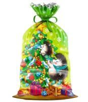 НГ Пакет подарочный (25х40) полипропилен Елки-иголки 100/2000