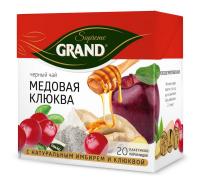 Продукты, Чай Grand Медовая клюква черный байховый аром 20пир 1/1 Продукты, Чай Grand Медовая клюква черный байховый аром 20пир 1/1