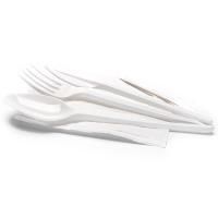 Набор одноразовой посуды №5 (вилка, столовая ложка, нож, зубочистка, салфетка) 1/200