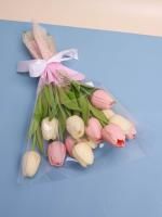 Пакет для цветов п/п конус Сюрприз мокко/розовый жемчуг 35х40 1/50