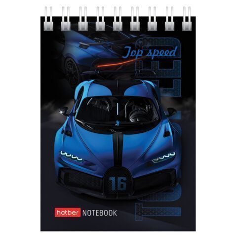 Блокнот 60л А7 75х105мм клетка гребень картон Хатбер АвтоШоу 1/78
