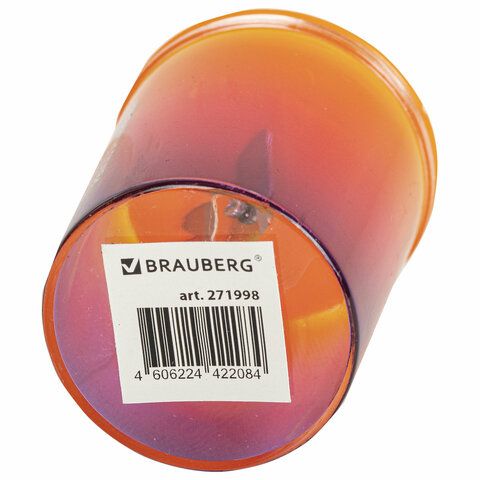 Точилка 2 отверстия с контейнером цвет ассорти Grade BRAUBERG 1/12/720